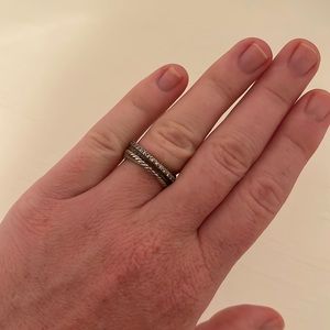 David Yurman Diamond pave ring. Size 6.